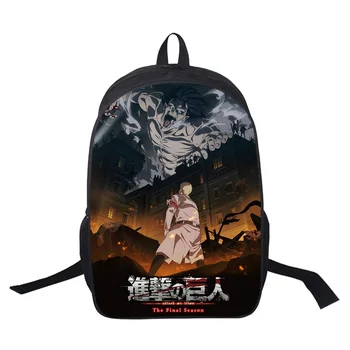 

Sac A Dos Bookbag Attack on Titan Final Season 4 Backpack Women Mochila 16inch Laptop Bagpack Men School Bags for Teenage Girls