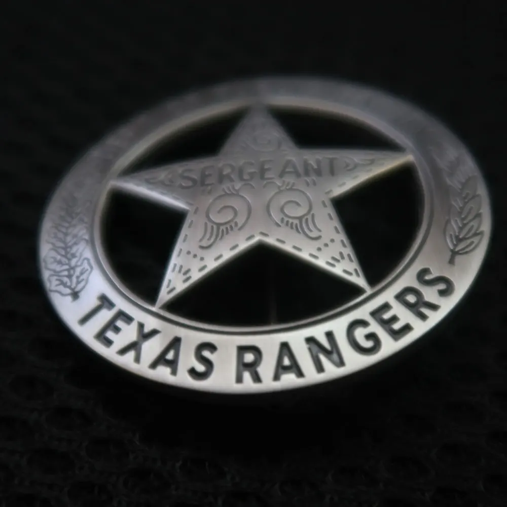 4,5 см техасские рейнджеры компания значок круглый со звездой мексиканское песо американские рейнджеры старый западный гражданская война Lawman Confederate