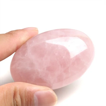 

Pink Natural Rose Quartz Crystal Stone Healing Body Massage jade health handball Health Care Tool