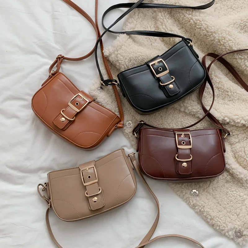 

Autumn And Winter New Arrival Bag Women's 2020 Western Style New Style Retro Fashion Shoulder Bag Online Celebrity Textured Popu