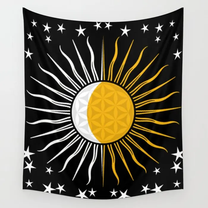 

Солнечная Луна Звезды Космос дзен Богемный Хиппи настенный гобелен настенное художественное Покрывало постельное одеяло простыня для домашнего декора