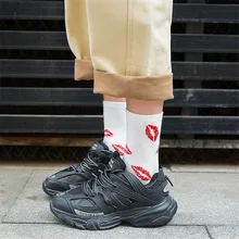 Горячая Распродажа, повседневные эластичные модные милые носки для губ для девушек, женские новые носки, популярные женские носки для женщин, Meias