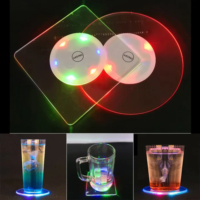 Светодиодный подстаканник для напитков, много цветов, освещение, водонепроницаемый ультра-тонкий подстаканник для бутылок UD88