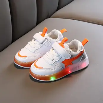 

Led Shoes Kids Toddler Glowing Sneakers With Light Children Running Shoes Hook Loop Fashion Luminous Sport Shoes For Girls Boys