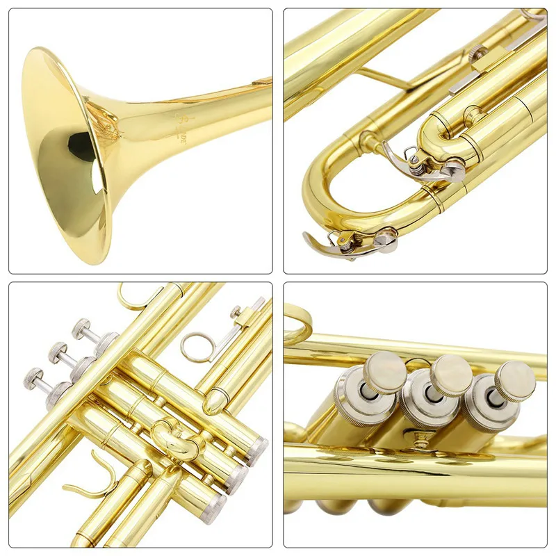 Высокое качество Bb труба B плоская прочная Латунная Труба с мундштуком