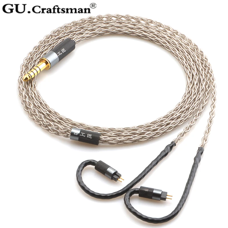Обновленный кабель для наушников GUCraftsman 6n серебристый 0 78 мм 2Pin 64 аудио a12t/u12 TIA Fourte