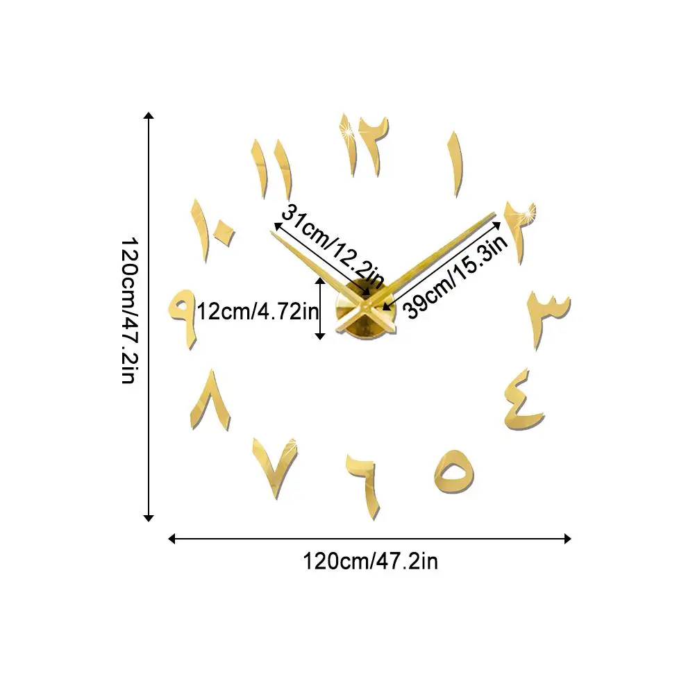 Большие DIY настенные часы Современные EVA 3D настенные часы с цифрами наклейки домашний офис Декор для гостиной настенные часы