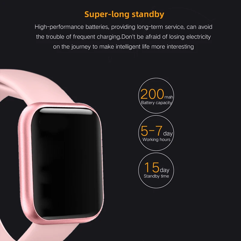  ESEED P80 smart watch men women IP68 waterproof full touch screen smartwatch Heart Rate Monitor for - 4000049075529