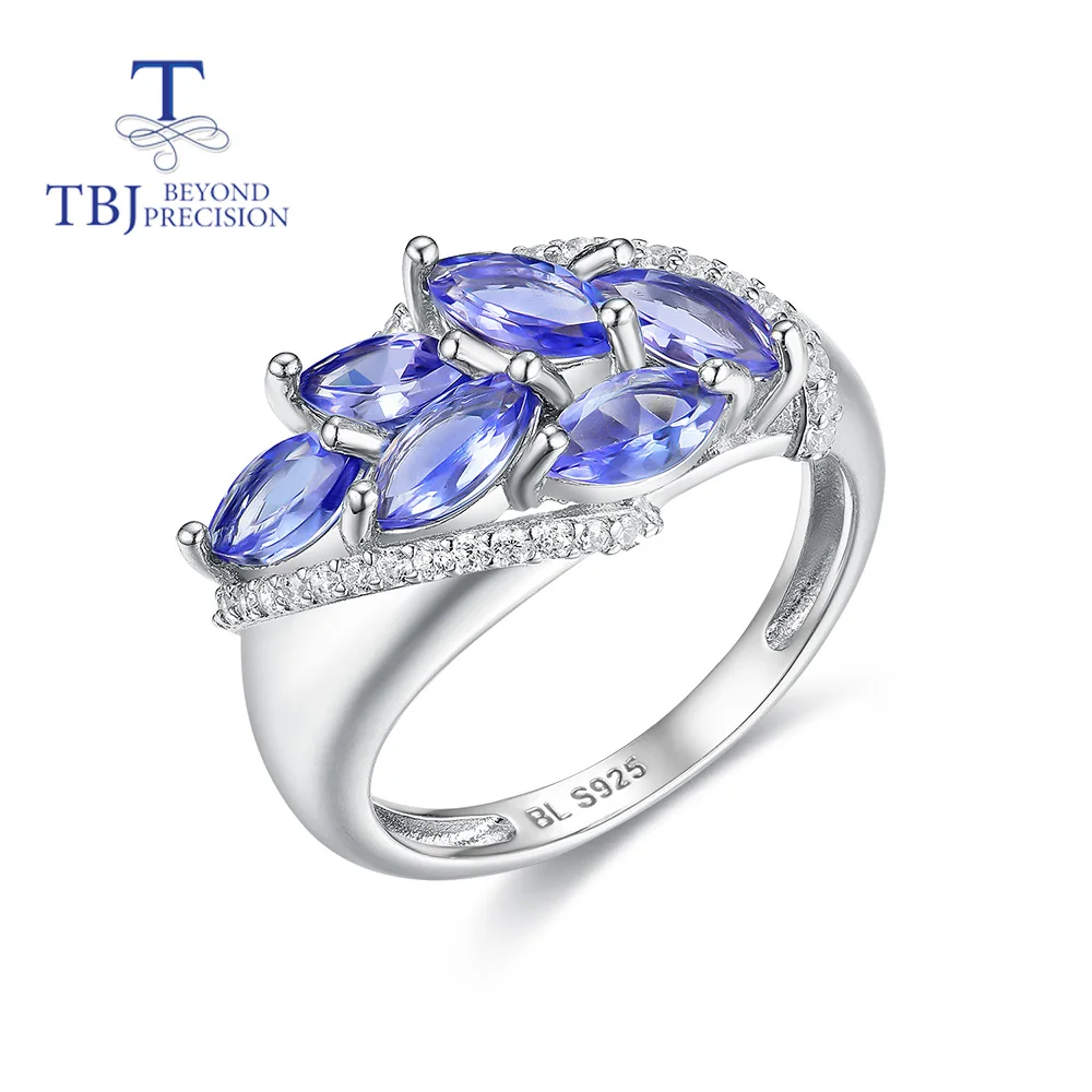 TBJ , NEW Natural Blue 5.5ct tanzanite jewelry set real tanzania Gemstone  classic design 925 sterling silver earring ring|Jewelry Sets| - AliExpress