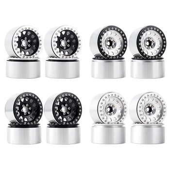 

4Pcs 1/10 RC Rock Crawler Aluminum 2.2 Beadlock Wheel Rims for Axial SCX10 Capra Wraith 90018 Traxxas TRX4 TRX-6