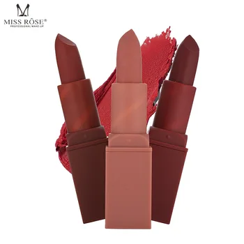 

MISS ROSE Matte Lipstick Nude Sexy Lips Waterproof Lipstick set Moisturizer Lip Tint lipstick matte long lasting makeup TSLM1