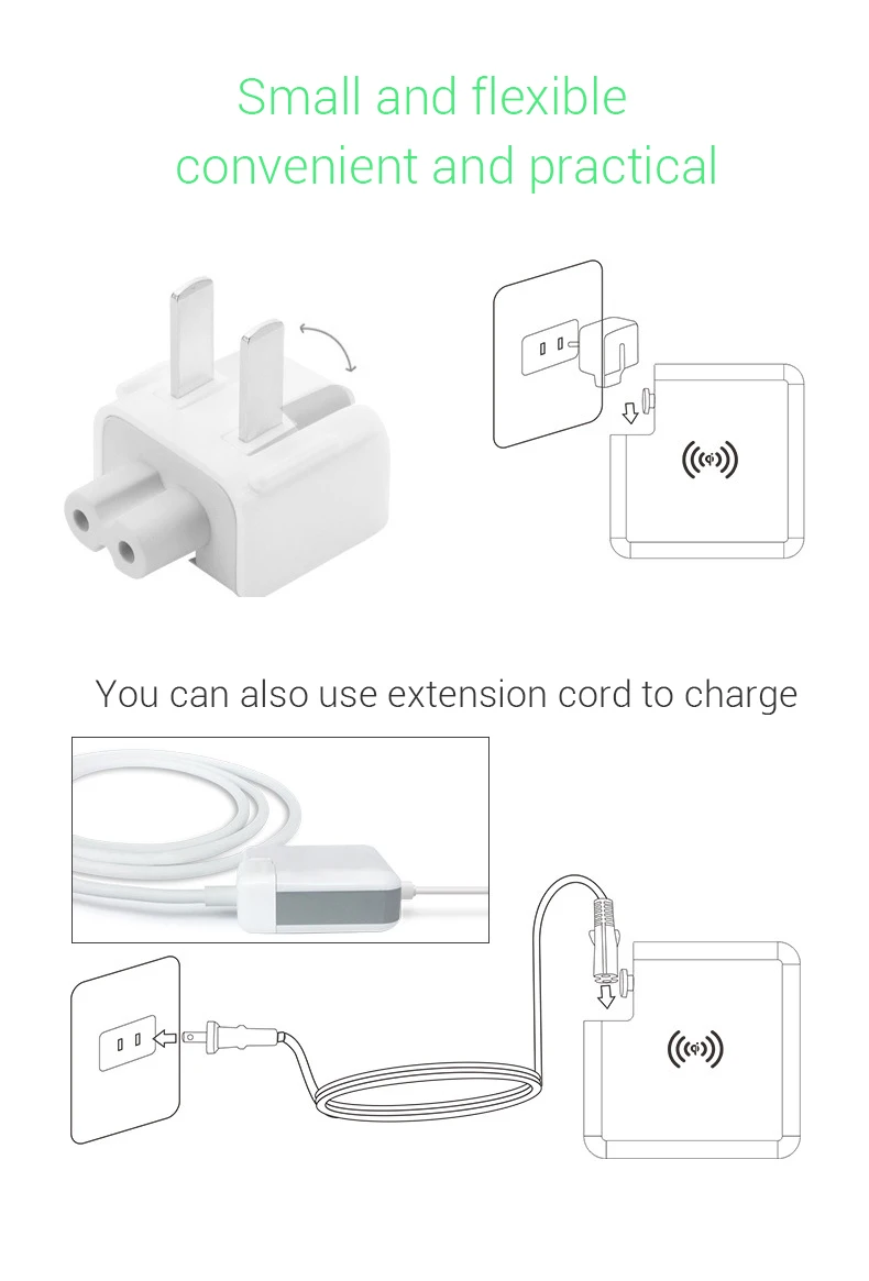 Xiaomi бренд многофункциональное Беспроводное зарядное устройство type-C 2 USB разъем для путешествий QC3.0 Беспроводной внешний аккумулятор цифровой экран для всех телефонов