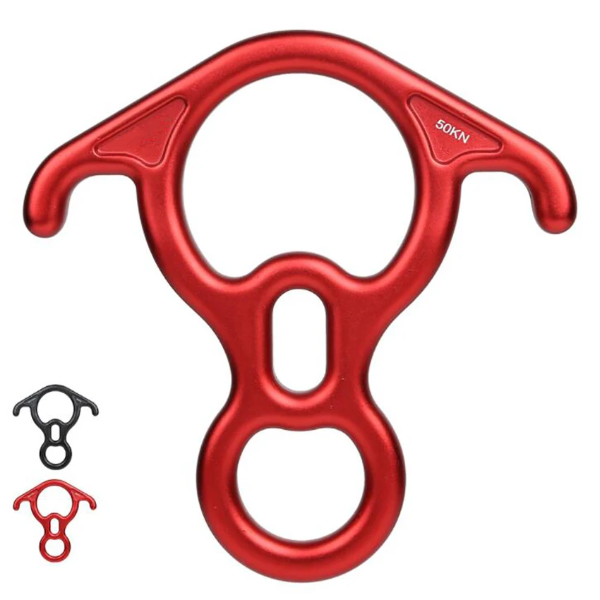 50KNRescueFigure8DescenderLargeBentEarBelayingandRappellingGearBelayDeviceClimbing