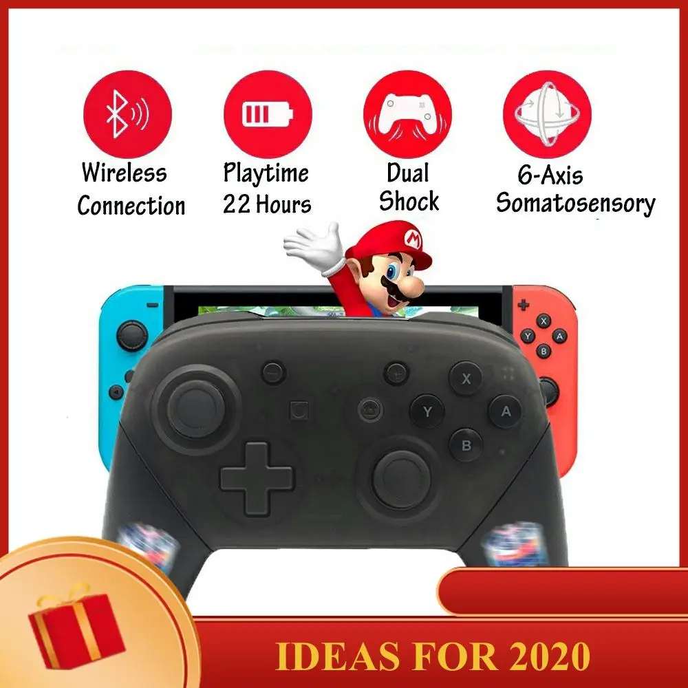 

For N-Switch NS Wireless Gamepad Game Handle Joystick Pro Controller Host Bluetooth Handle Support Somatosensory Vibration Gift