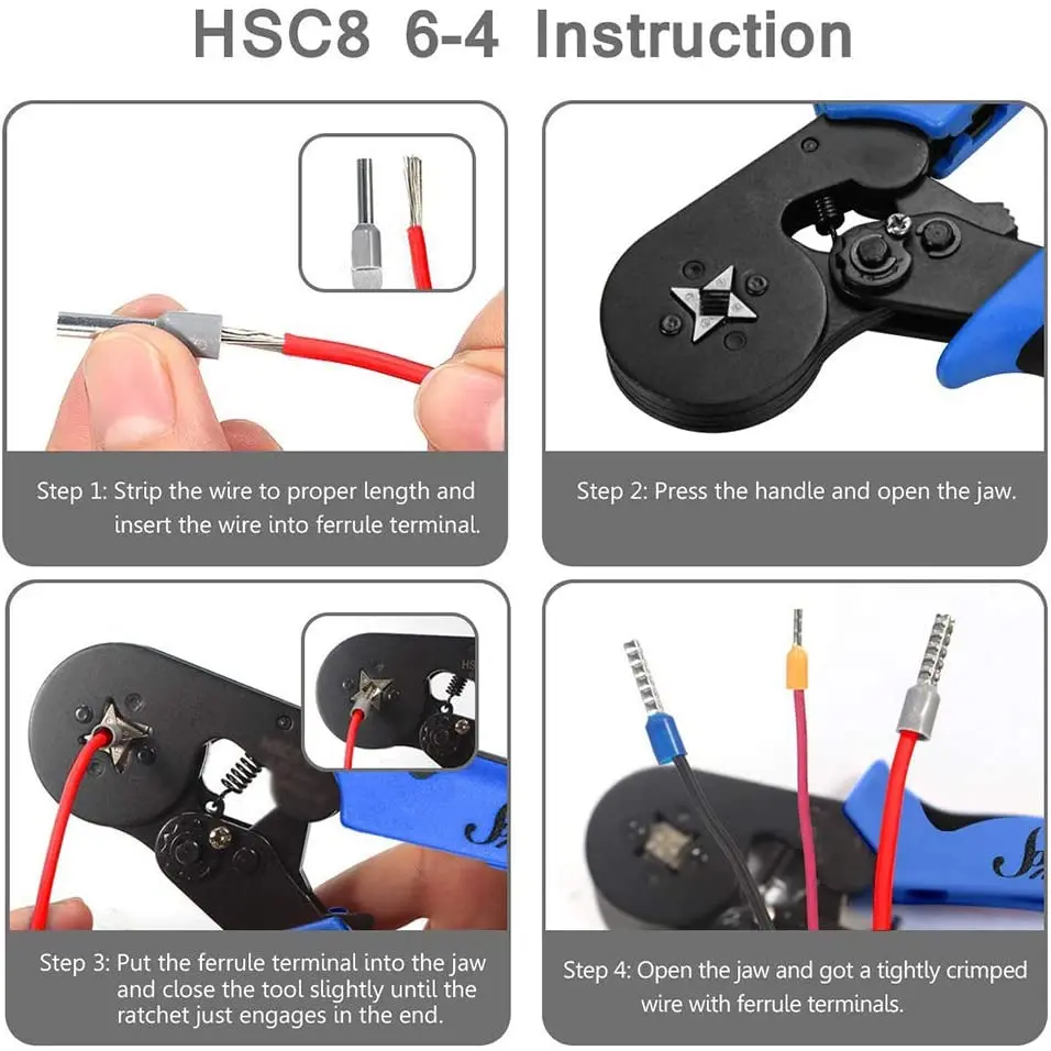 

New 0.08-10mm Tubular Crimping Pliers Tools Set 1200Pcs Terminal Crimping Tools Mini Electrical Pliers Precision Clamp Kits