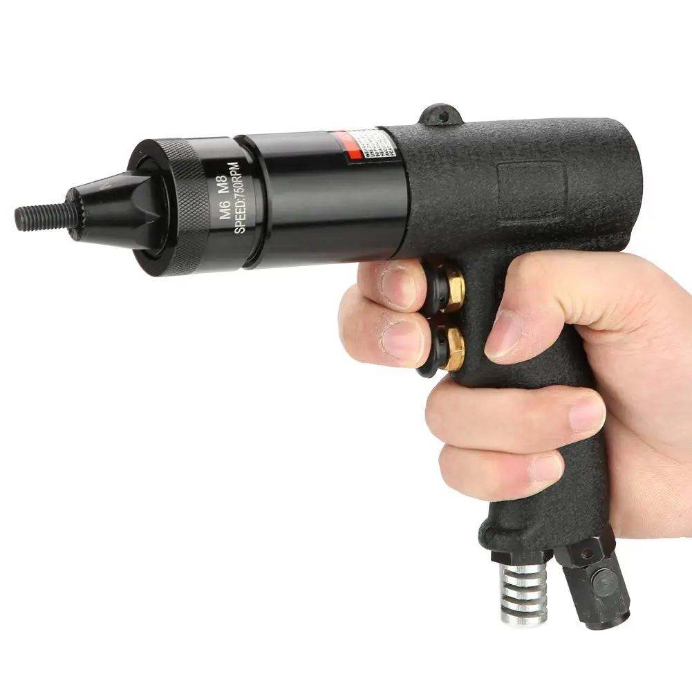 

1 Set Of 750rpm Industrial Grade Pneumatic Rivet Nut Tool (M6/M8) Right And Left Turn With High Quality