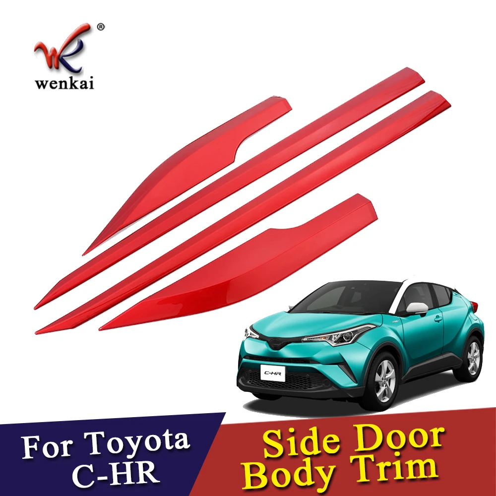 Для Toyota CHR C-HR Боковая дверь кузова под давлением накладка удержания декоративный протектор Аксессуары 4 шт./компл. красный