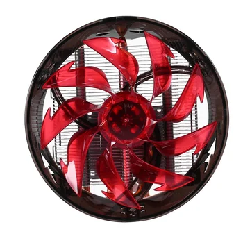 

LESHP Ultra Low Profile Durable CPU Cooler Hydraulic Overclocking CPU Fan 2200 10% RPM Plastic Transparrent Red