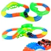 Magical Glowing Track Racing Cars with Colored Lights DIY Assembly Flexible Racing Bend Rail Track Car Toys for Children 3