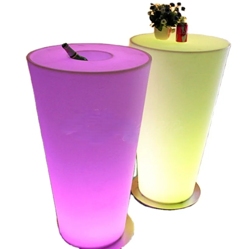 

Hot sale modern design16 Color LED light flower pots with waterproof for garden , with streak