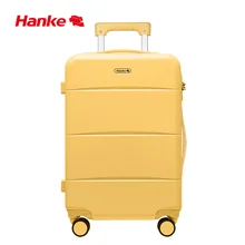 Hanke PC багаж Мужской Дорожный Чехол на колесиках для женщин и мужчин чехол для костюма немой Спиннер колеса TSA замок из алюминиевого сплава телескопическая ручка H9821