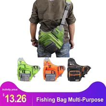 Наживка Рыболовная Сумка Многофункциональная Водонепроницаемая Холщовая Сумка рюкзак для рыболовной Катушки приманка Рыболовная Снасть сумка 32*39*12 см черный оранжевый