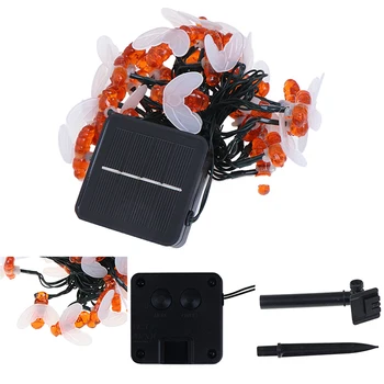 

Good Quality Solar Powered Cute Honey LED String Fairy Light 30leds Bee Outdoor Garden Fence Patio Christmas Garland Lights
