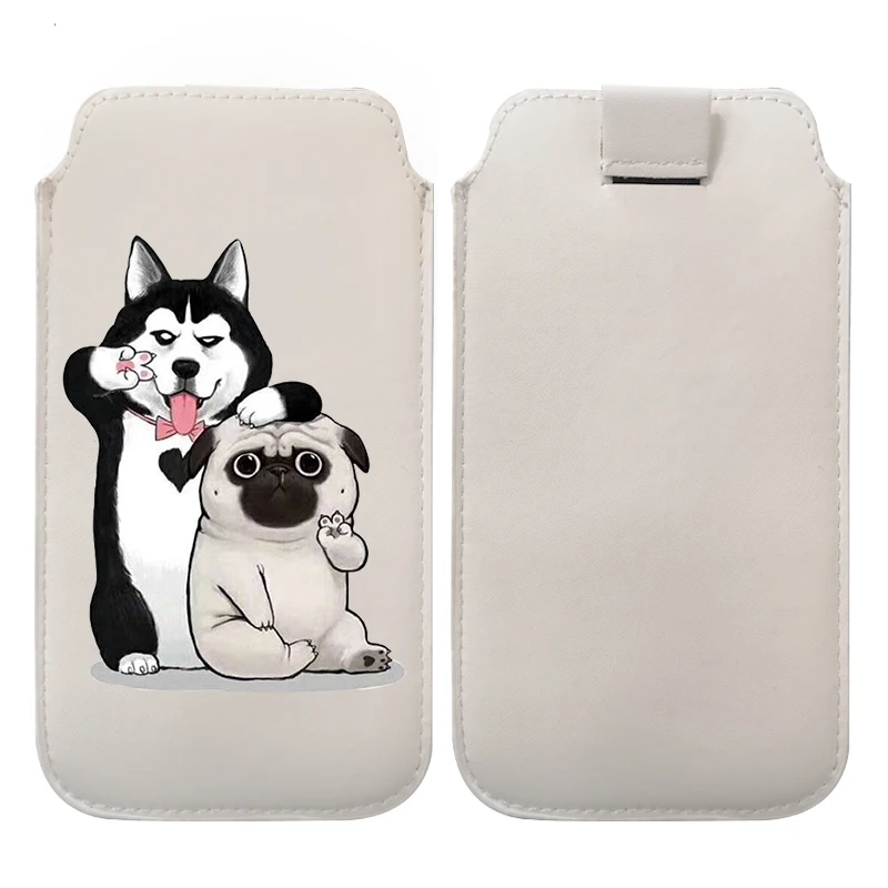 Leather Pouch with Rope Pull Cover - Versatile Phone Bag Case