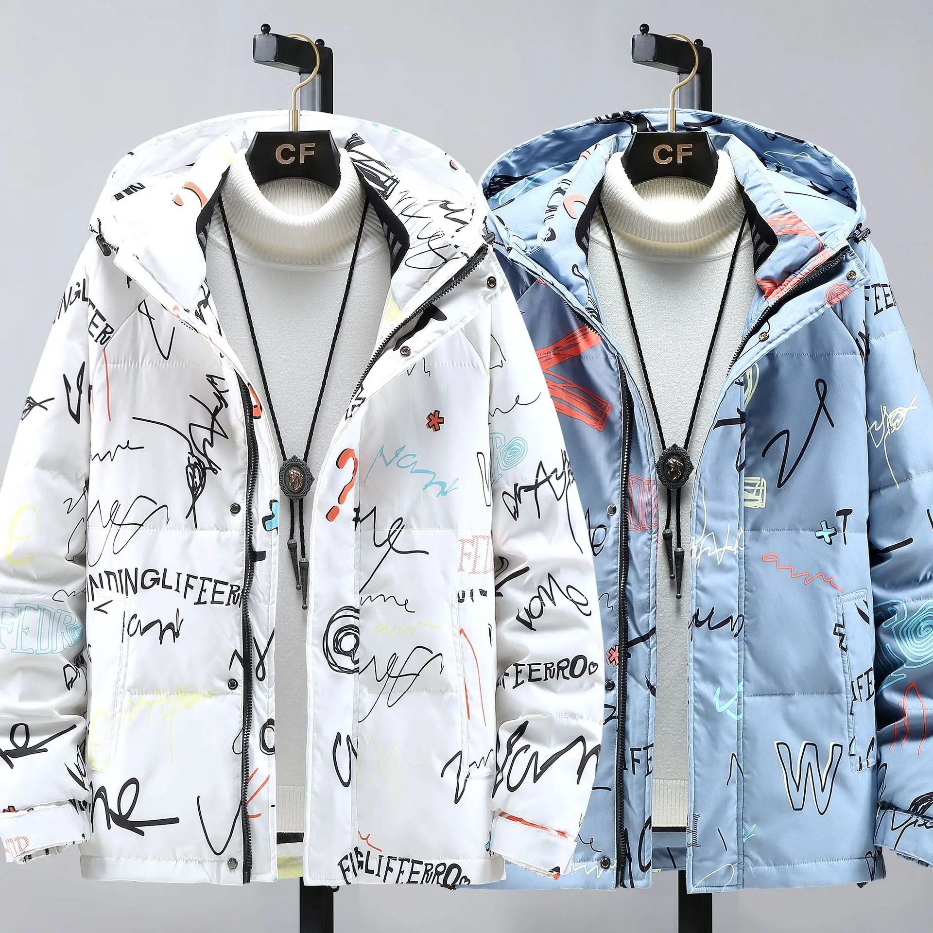 2022 Winter New Men's Hooded Down Jacket Youth Casual Man Jacket Warm Down Jacket Man's Winter Puffer Jacket Men Autumn Coat