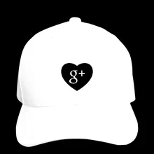 Бейсбол Кепки сердце с Google Plus в социальных сетях логотип шляпа с остроконечным Кепки