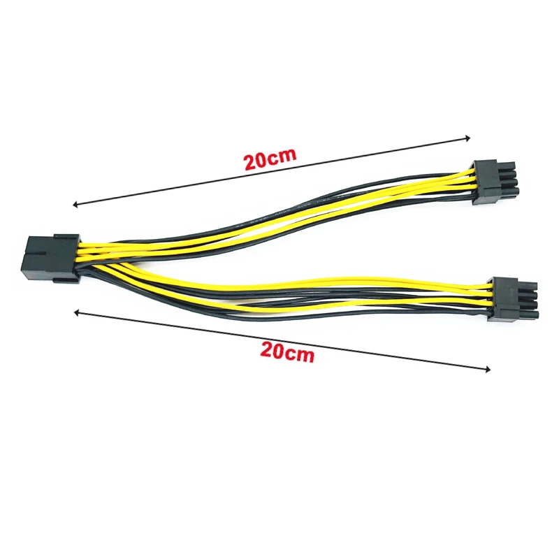 PCI-E 8 Pin to Dual 8 (6+2) Pin VGA Graphic Card Adapter Power Supply Cable - 20cm for Bitcoin Mining Description Image.This Product Can Be Found With The Tag Names Computer Cables Connecting, Computer Peripherals, PC Hardware Cables Adapters, Video card adapter