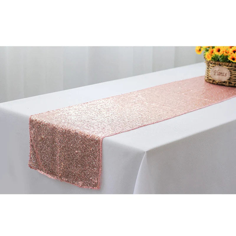 Rose Gold Настольная дорожка, стул, дизайн дома, отеля, дня рождения, свадьбы, приемы, банкеты, буфет, выставка, ужин, вечерние, скатерть, Декор - Цвет: Rose Gold