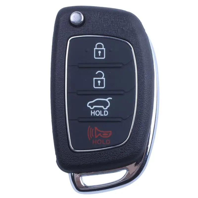 Flip Key Shell Geschikt Voor Hyundai Santa Fe Remote Key Case Fob 4 Knop PG180D
