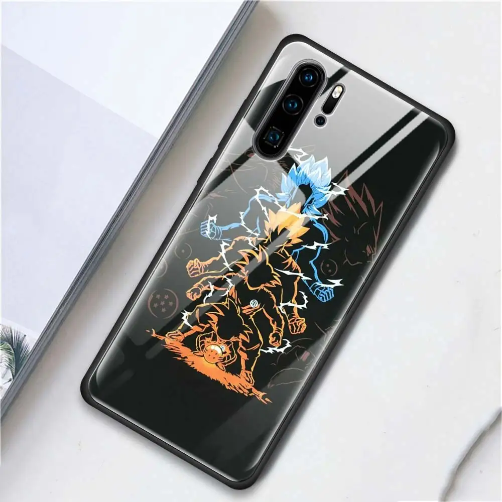 Чехол из закаленного стекла для телефона huawei P10 P20 P30 Lite Pro mate 10 20 Lite Pro, задняя крышка Dragon Ball