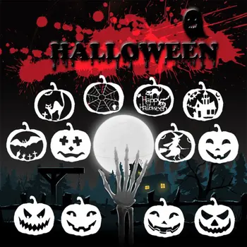 

12pcs/set Halloween Pumpkin Layering Stencils Drawing Template Painting Decor M17F
