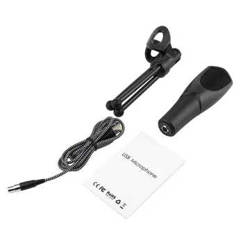 

Professional USB Wired Condenser Sound Podcast Studio Microphone for PC Laptop Computer Plug & Play Long Term Durability