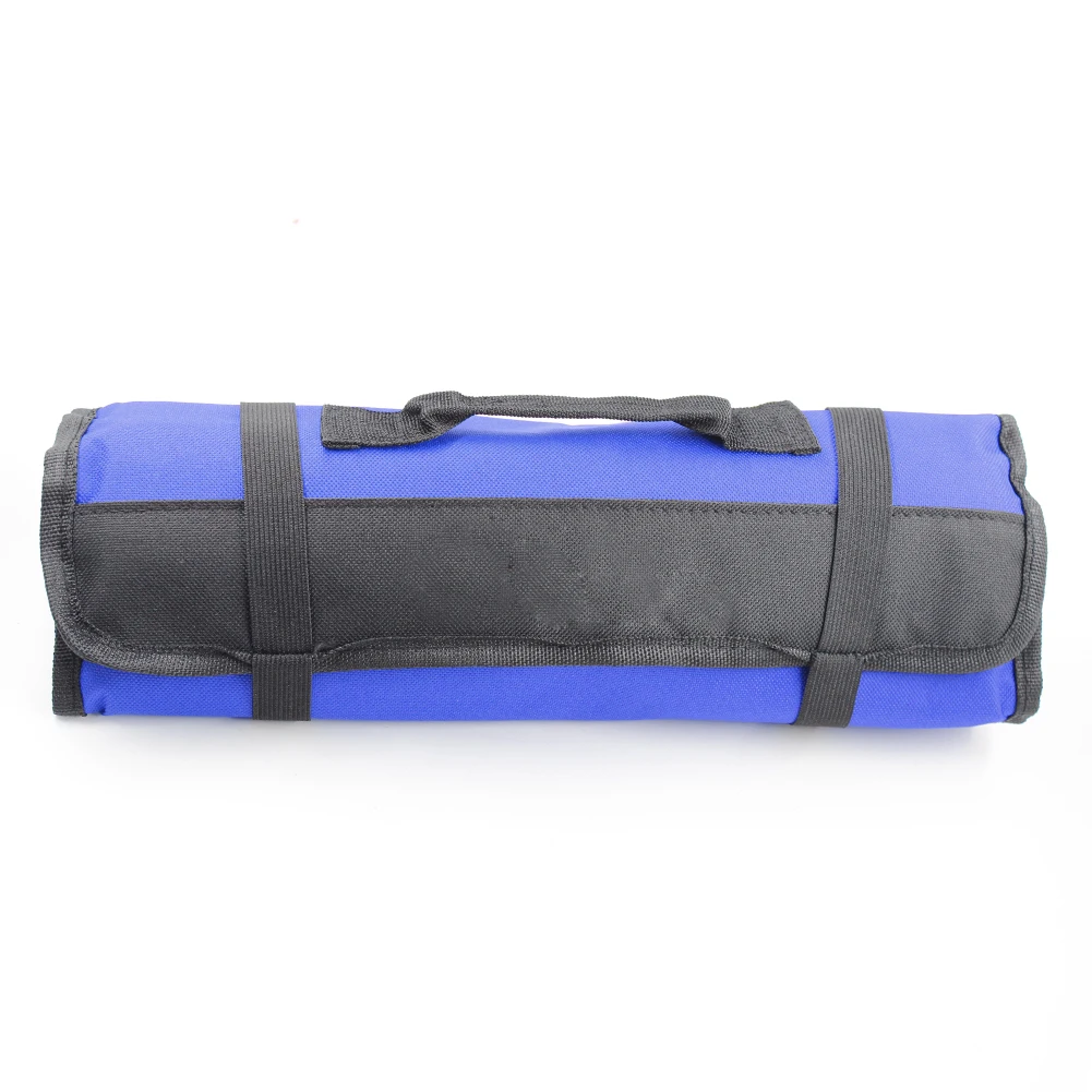 Многофункциональный 600D Оксфорд ткань гаечный ключ сумка складной инструмент рулон сумка для хранения Карманный портативный инструмент Чехол Органайзер держатель - Цвет: Blue