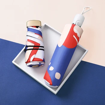 

New Ladies Painting Umbrellas Elegant Female Folding Umbrellas Rain Woman Parasol Sunny Woman's Umbrellas Guarda Chuva Sombrinha