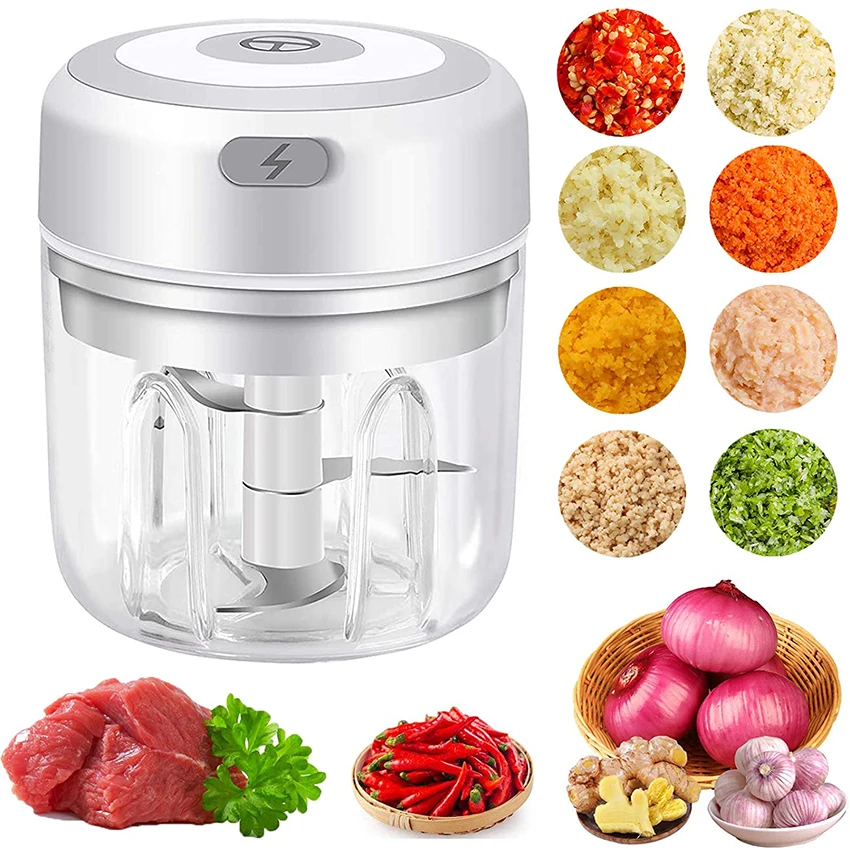 Electric Mincer Garlic Chopper Mini Garlic Press USB Vegetable Food