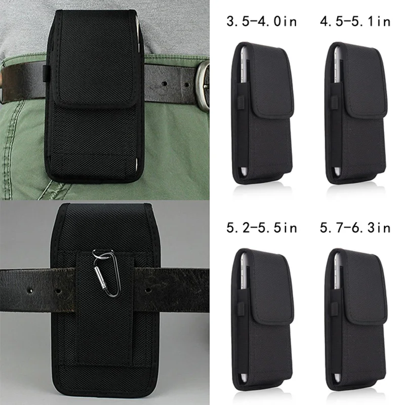 IPhonex-riñonera universal con bolsillo para teléfono móvil para hombre, cinturón de tela de nailon, funda tipo billetera