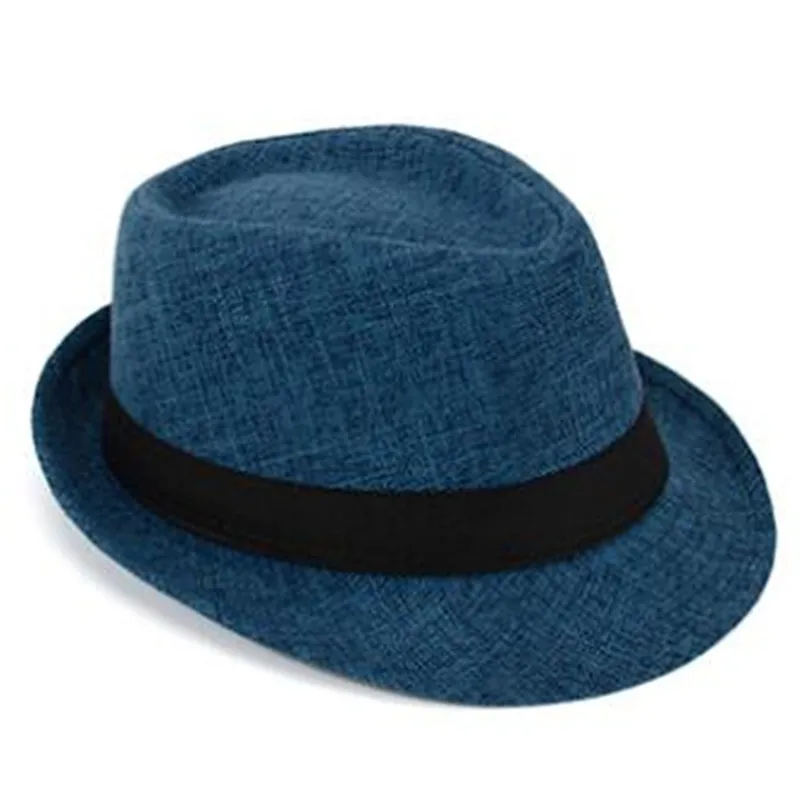 

Willow Valley Fashion Men Cowboy Hats Restoring Fedora Hat Polyester Mix Cotton Casual Black Hat