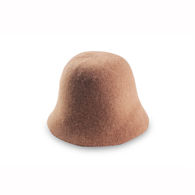 Caramel color LANMREM Новая мода осень-зима с рисунком британской ниши моды диких колокол Купол шляпа AI983 - Цвет: Caramel color