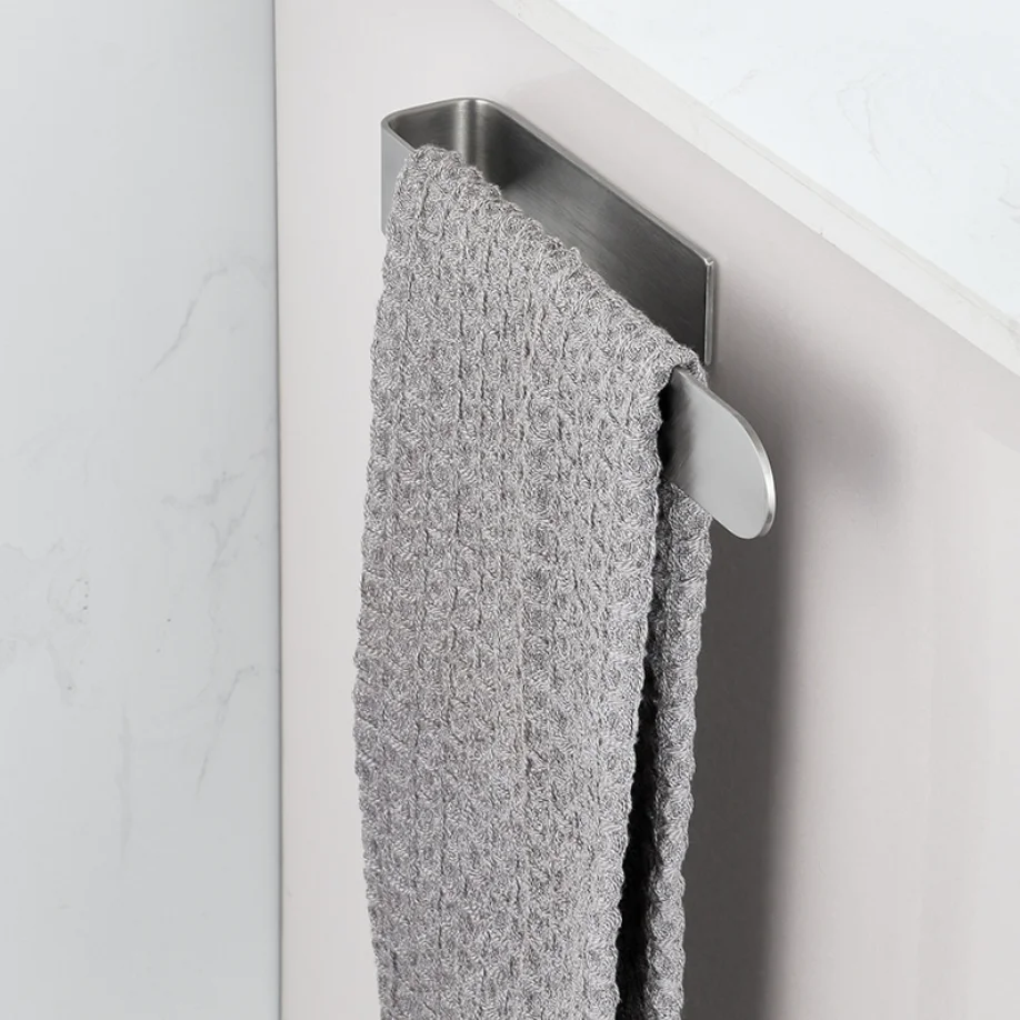 bathroom 304 Stainless steel free punch towel bar Paste installation