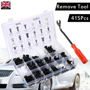 

Mayitr 415Pcs Car Fender Bumper Push Pin Clip Plastic Rivets Fastener +Remove Tool Set for Auto Car Fastener Clips