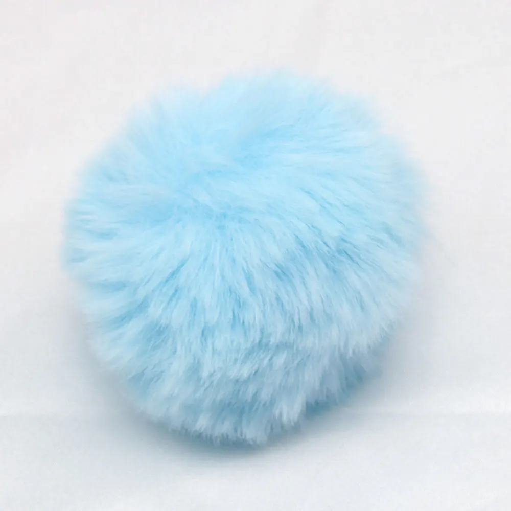 IBOWS 5 шт. помпон из меха кролика мяч многоцветные шар для DIY очаровательный брелок на сумку вязаная шапка аксессуары для волос украшения ремесла - Цвет: light blue