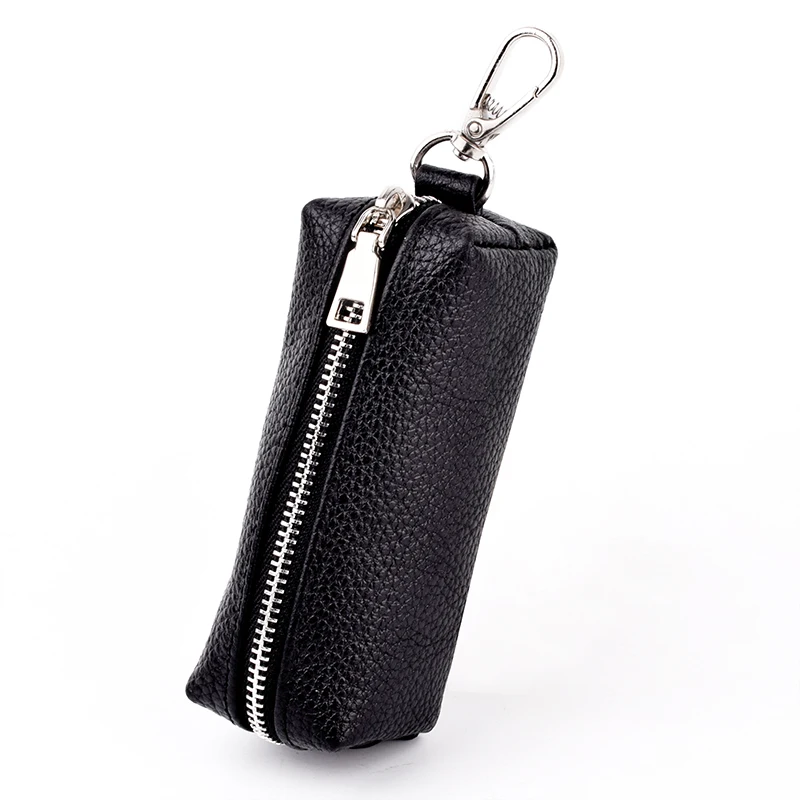 Key organizer Key protector Key case Key purse Key holder Genuine Leather Car Key Cover Keychain Housekeeper Bag Zipper Organizer Case EDC Pouch
