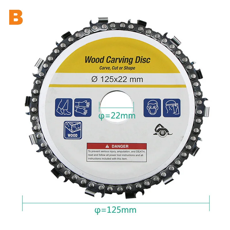 5 inches ZK20 4/5 дюймов зубной шлифовальный диск тонкая цепная пила 4 дюйма угловая резьба по дереву шлифовальный станок цепной диск для 100/115 угловая шлифовальная машина - Цвет: 5 inches