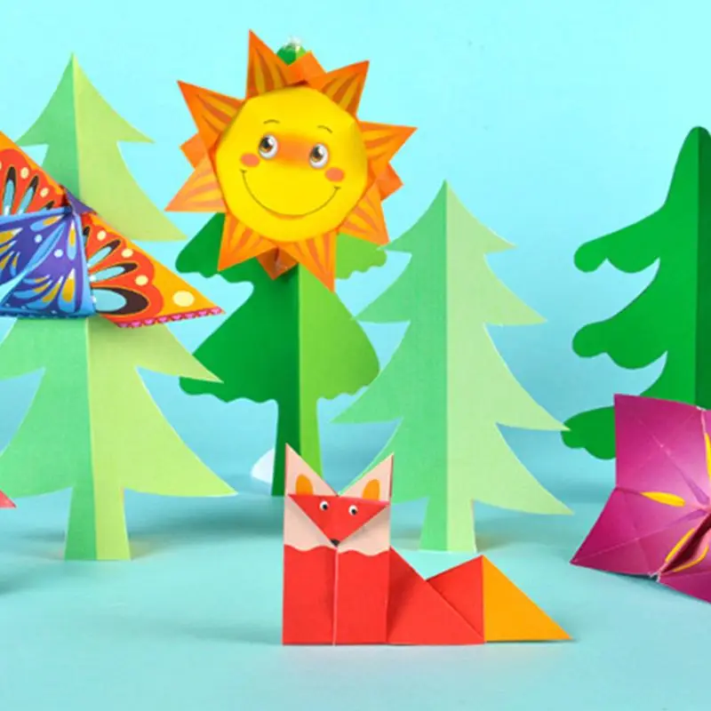3D книга оригами детский сад детские головоломки бумага для ручных поделок-вырезание игрушки G99C