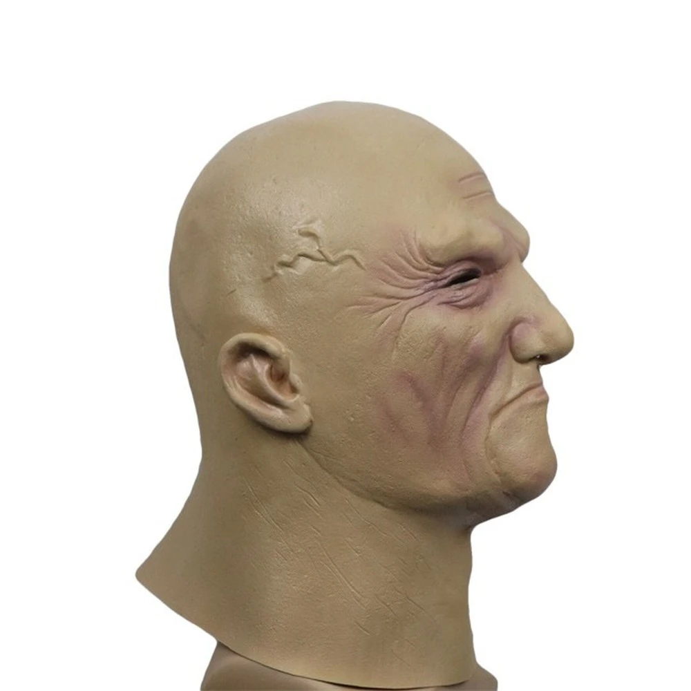 Realistic Latex Old Man Mask Male Disguise Halloween 