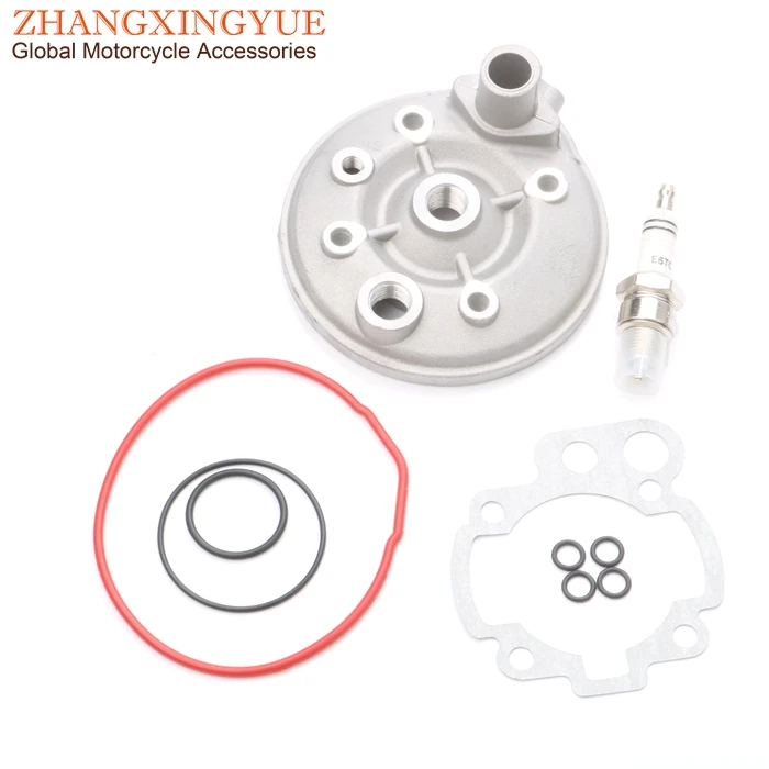 Cylinder head kit 70cc 47 мм мотоциклетная головка цилиндра и прокладка цилиндра для Husqvarna CH Racing 50 SM WRE WSM WXE 50cc AM6 2T LC - Цвет: Cylinder head kit